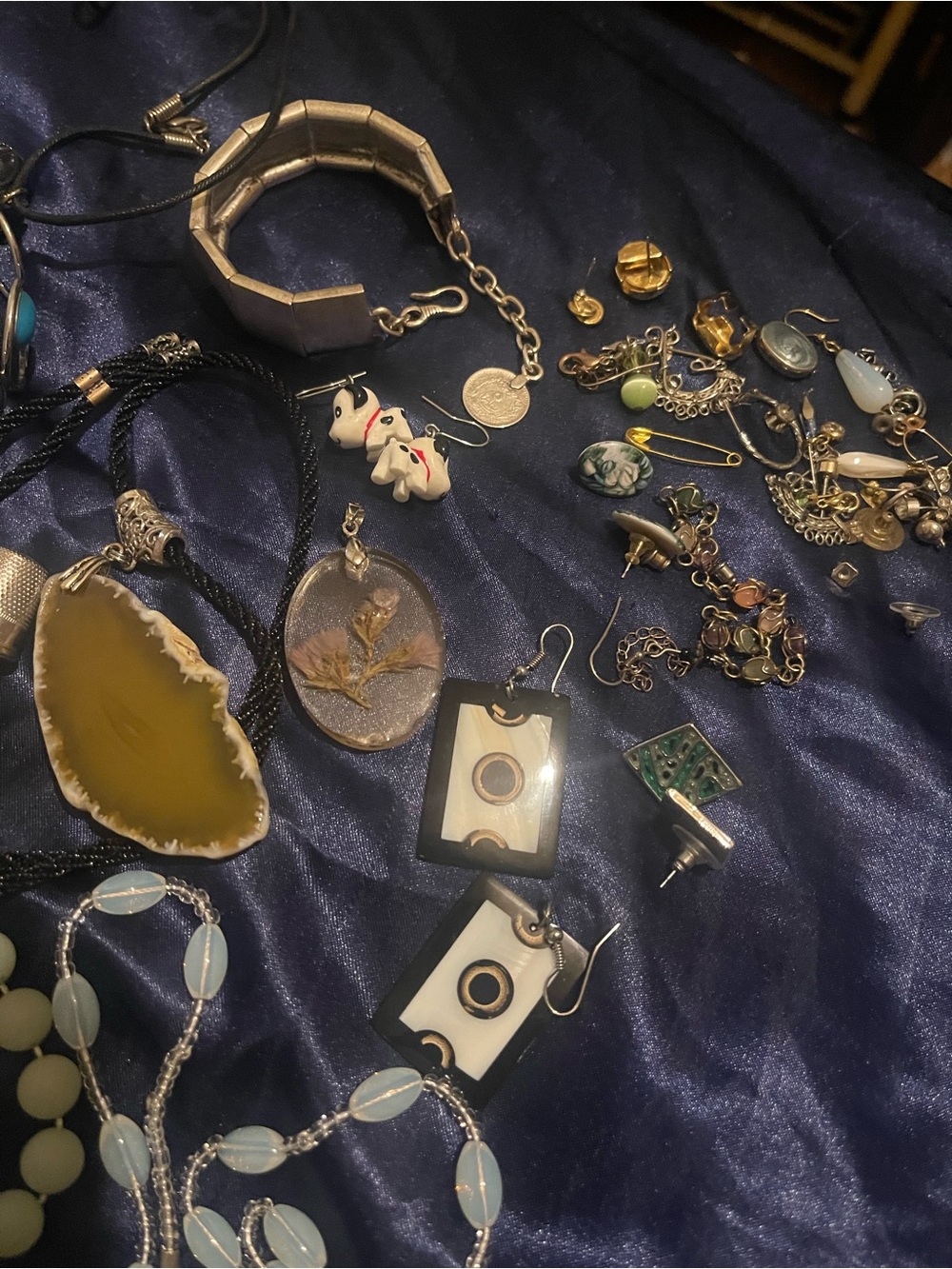 Assorted Costume Jewelry Lot Gold & White